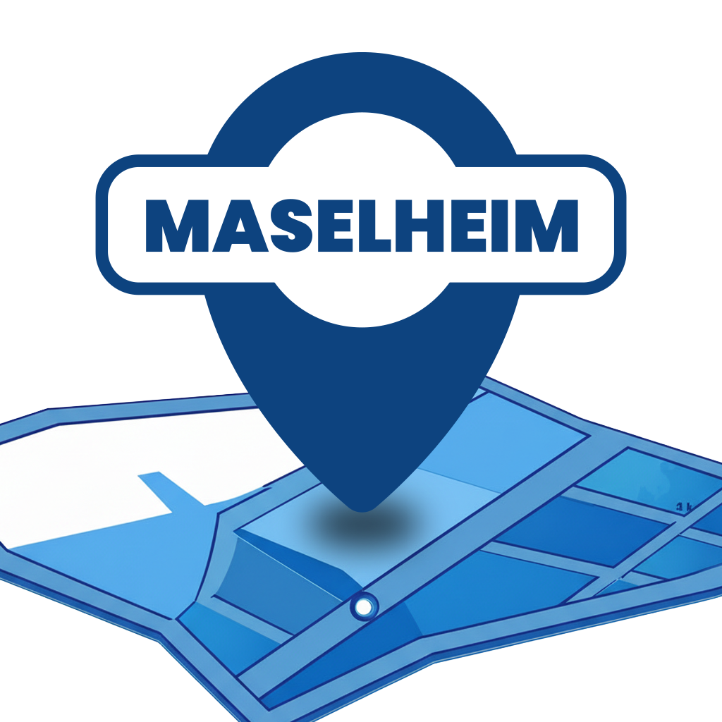 Karte von Maselheim mit einem Standortmarker.